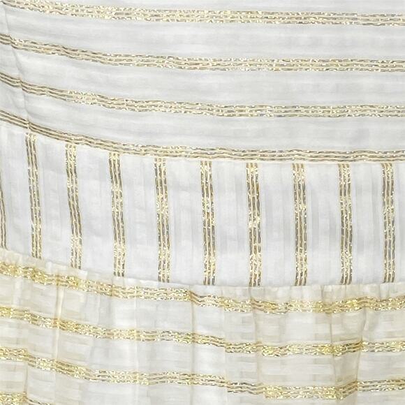 Lilly Pulitzer Kerry Striped Strapless Fit and Flare Dress White Gold Women 8 - Picture 6 of 13